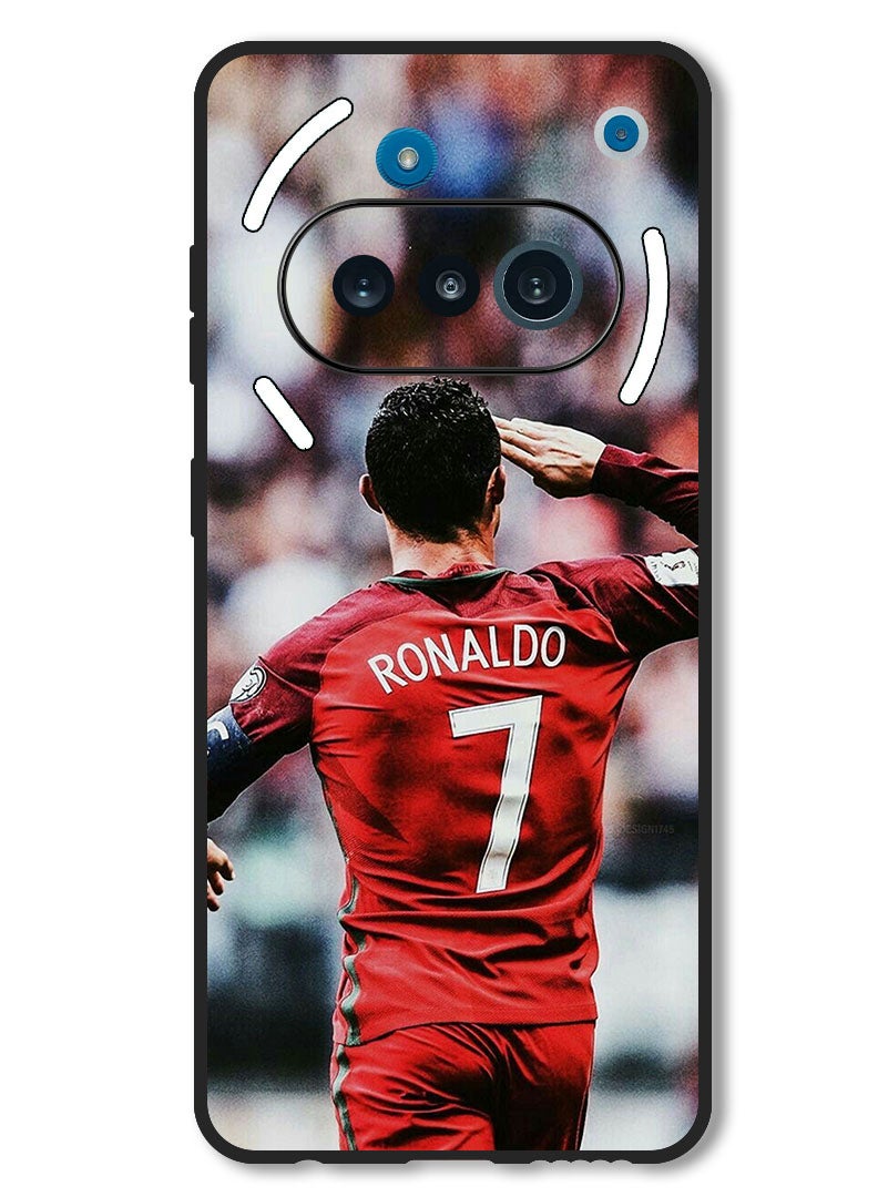 Theodor Case Compatible with Nothing Phone 3a Protection Shockproof Bumper Cover Ronaldo Salute To Crowd - Image 1