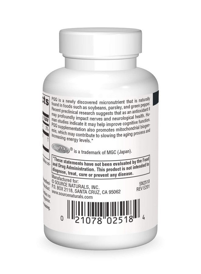 Source Naturals PQQ Mind, Neuroprotective Cognitive Support* - 30 Tablets - Image 2