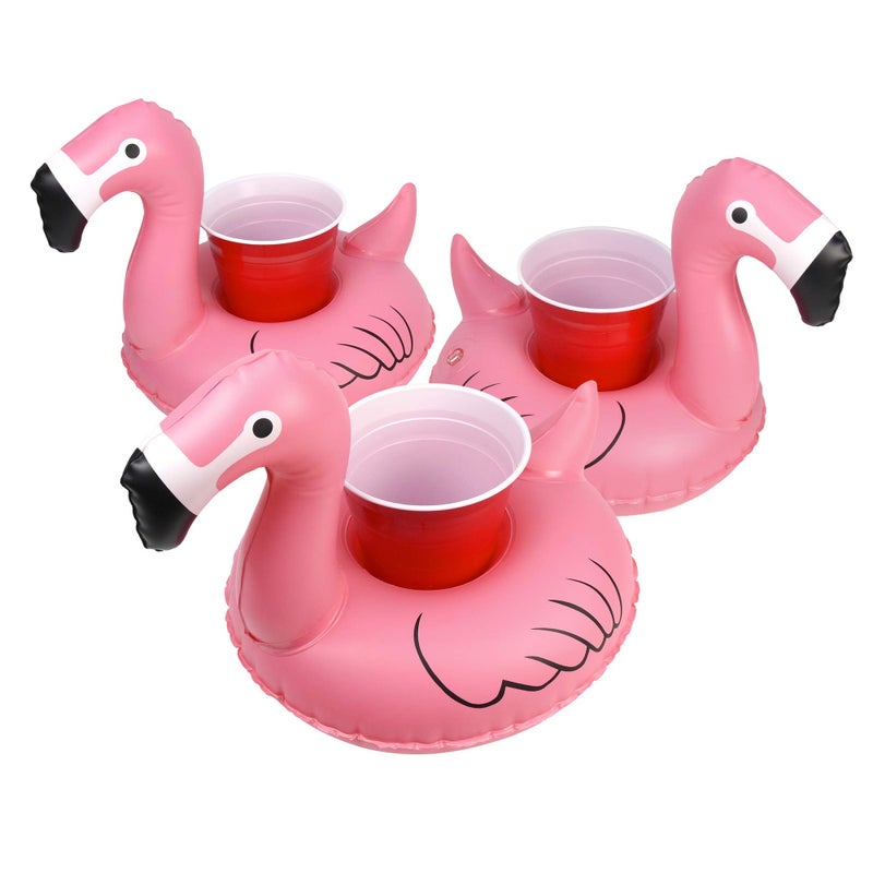 GoFloats Inflatable Pool and Hot Tub Drink Holders (3 Pack) (Choose - Unicorn, Flamingo, Palm Tree and More) - Image 1