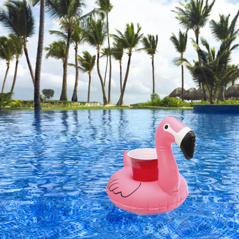 GoFloats Inflatable Pool and Hot Tub Drink Holders (3 Pack) (Choose - Unicorn, Flamingo, Palm Tree and More) - Image 2
