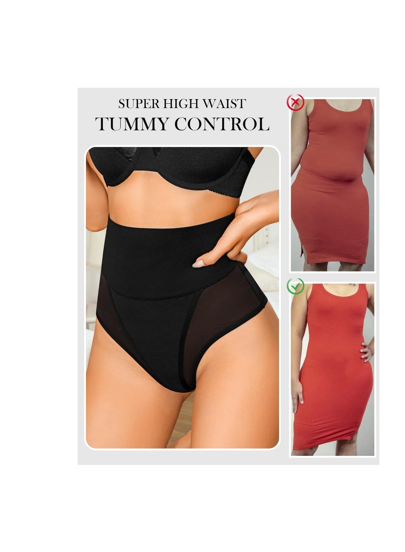 Excefore ملابس داخلية لتشكيل البطن للنساء، ملابس داخلية بدون درزات للتحكم في البطن، ملابس داخلية عالية الخصر لتشكيل الجسم، غير قابلة للانزلاق، مقاس XL، أسود - Image 3