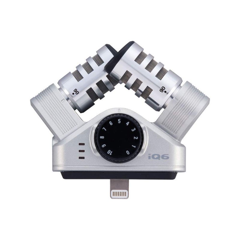 Zoom iQ6 Stereo X/Y Microphone for iPhone/iPad forRecording Audio for Music, Interviews, and More - Image 1