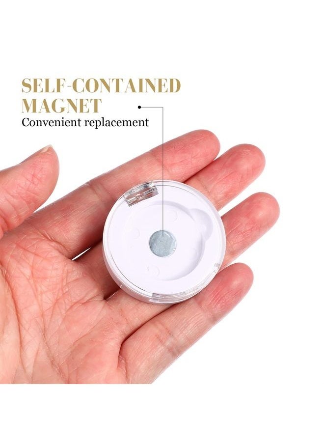 Beaupretty - Round Magnets Round Magnets 4pcs Empty Eyeshadow Palette Single Magnetic Palette Container Small Makeup Subpackaging Case Circle Magnets Circle Magnets - Image 1