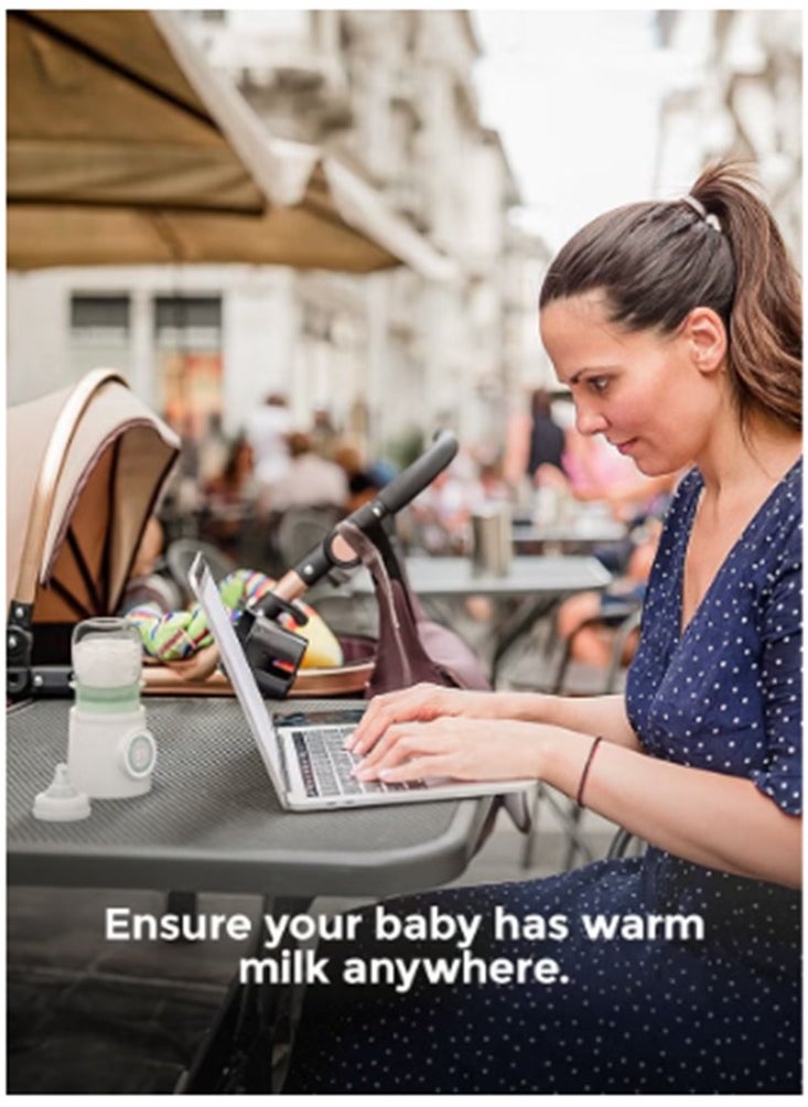 Momcozy - Portable Bottle Warmer for Travel, Double Leak-Proof Travel Bottle Warmer with Fast Heating, Safety Material Baby Bottle Warmer for Dr. Brown, Philips Avent, Medala, Tommee Tippee, Comotomo - Image 1
