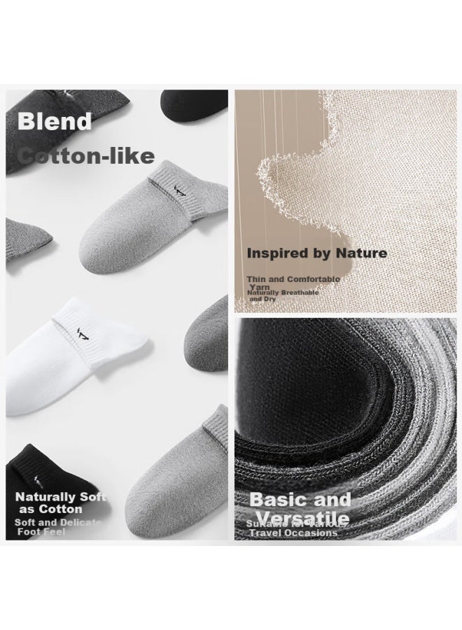 HLA Hailan Home "The Mountain Is Not High" Men'S Socks 25 New Short Tube Cotton 10A Antibacterial Sports Leisure Short Socks 5 Pairs Pack - Image 1