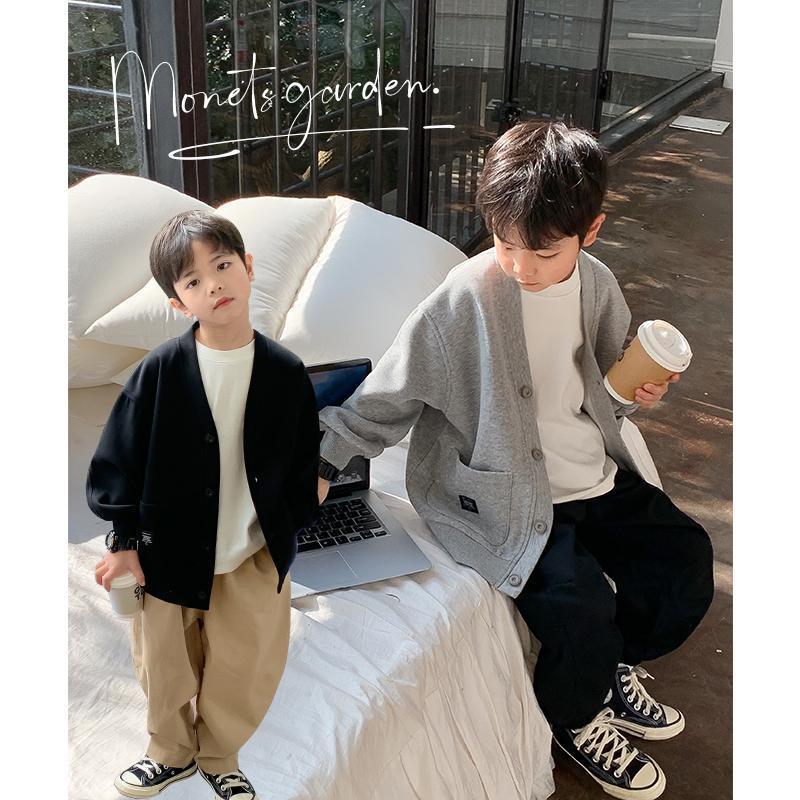 Boys' Coat Children'S Cardigan Korean Style Top Boys' Western Style Academic Style Casual Coat - Image 3