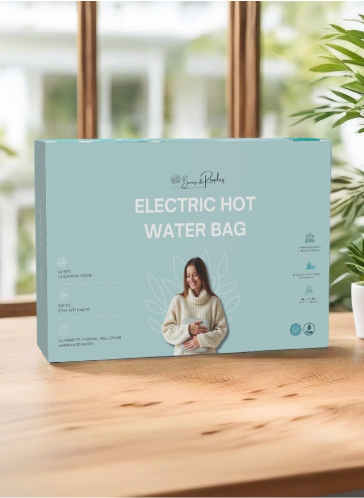 Breeze & Ripples - Breeze & Ripples 1350ml Electric rechargeable heating water bags for pain relief - Image 1