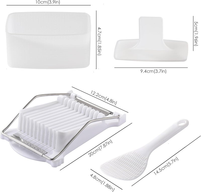 COKUMA 2PCS Spam Musubi Press Mold Kit, Spam Musubi Mold with Meat Spam Slicer and Rice Paddle, Create Authentic Hawaiian Musubi at Home, Great for Personal Use and Hawaii Restaurant - Image 2