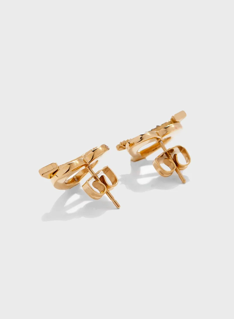 GUESS Heart & Arrow Stud Earrings