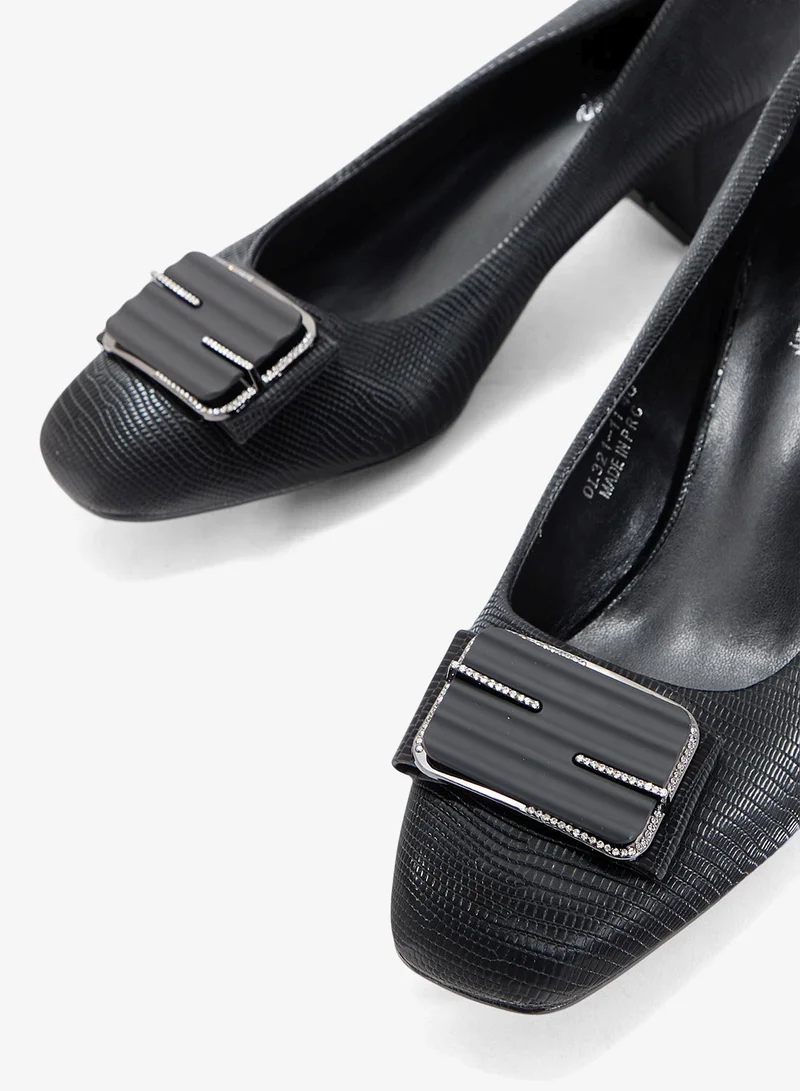 بيتك ستيبس حذاء بكعب بلوك منخفض