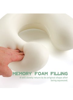 KASTWAVE Travel Neck Pillow, Memory Foam Neck Pillow Provides Dual Support for Neck and Chin in Any Sleeping Position in Airplane, Car, and Home, Comfortable Travel Pillow, Airplane Travel Accessories  - Image 2