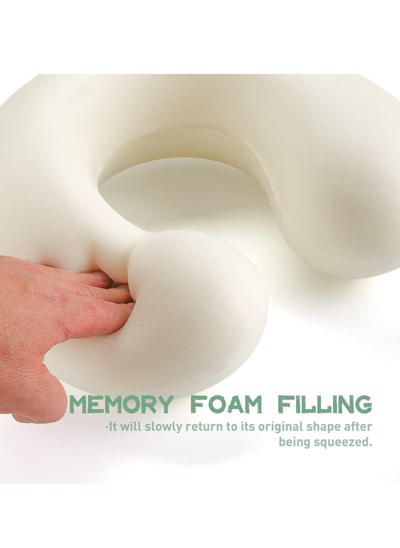 KASTWAVE - Travel Neck Pillow, Memory Foam Neck Pillow Provides Dual Support for Neck and Chin in Any Sleeping Position in Airplane, Car, and Home, Comfortable Travel Pillow, Airplane Travel Accessories - Image 1