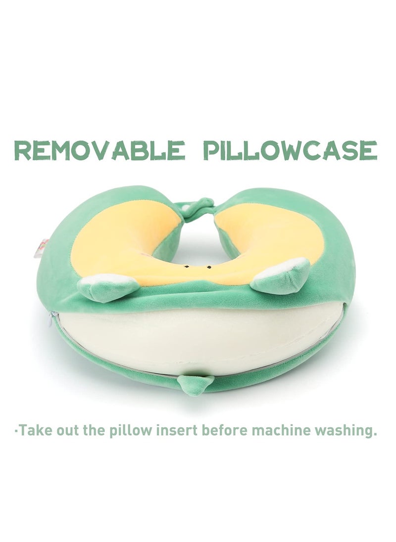 KASTWAVE - Travel Neck Pillow, Memory Foam Neck Pillow Provides Dual Support for Neck and Chin in Any Sleeping Position in Airplane, Car, and Home, Comfortable Travel Pillow, Airplane Travel Accessories - Image 1