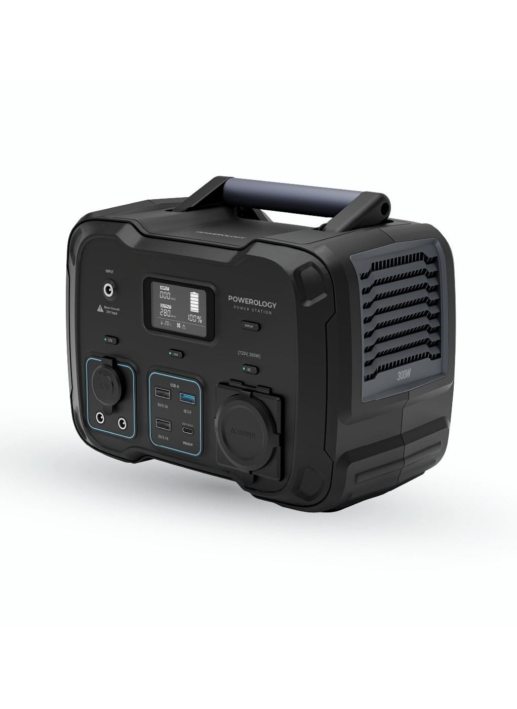 78000mAh Power Generator 300W 60W USB-C Power Delivery/18W USB Quick Charge 220V-240V UK AC, 60W USB-C Power Delivery, 18W USB-A Quick Charge with Over-Load Protection, 500W Max Surge - Black 