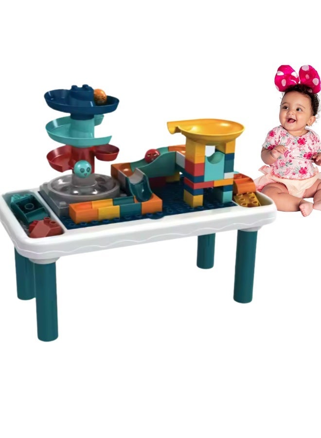 ممز بلانيت طاولة مكتب وأنشطة تعليمية مونتيسوري للأطفال، مع صندوق تخزين ألعاب للأولاد والبنات _ العاب اطفال تعليمه - Image 1