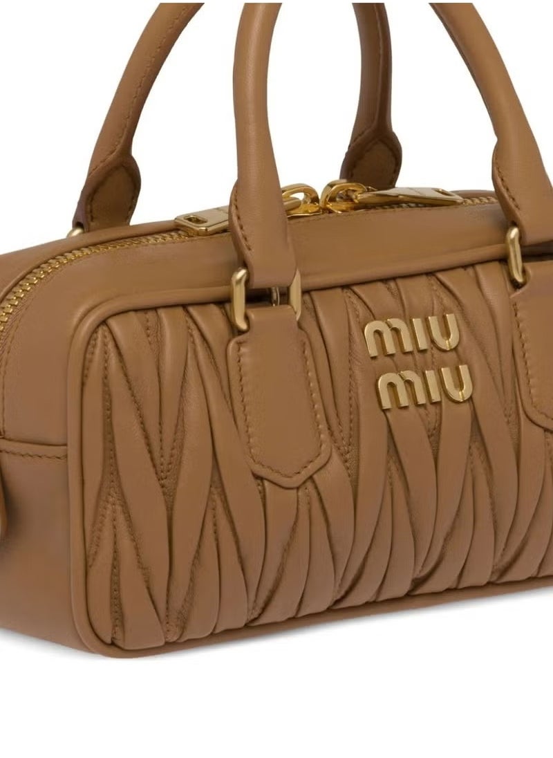 Miu Miu Miu Miu Small Arcadie Top Handle Bag in Matelassé Nappa Leather Crossbody Shoulder  - Image 4