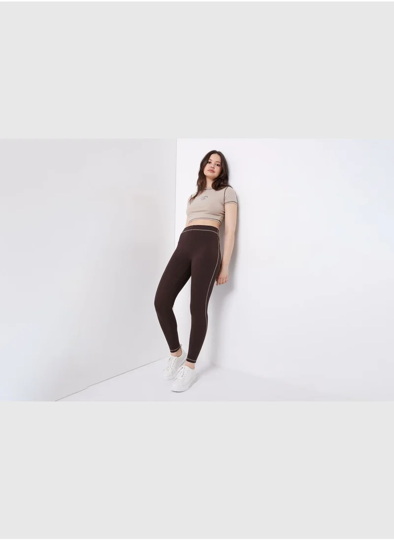 Ardene Contrast-Seam Leggings