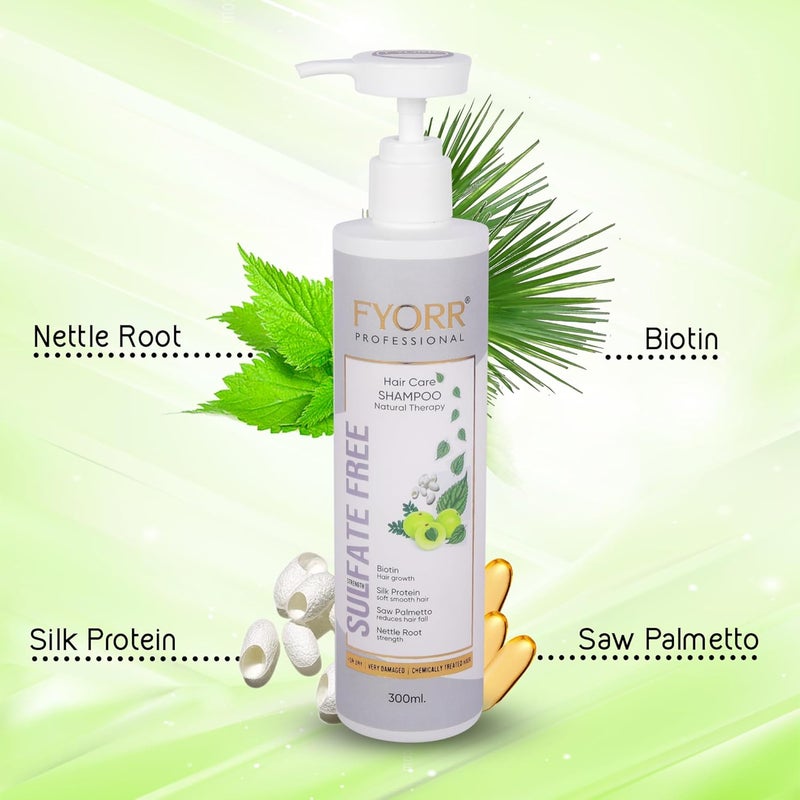 FYORR Biotin Rich Hair Fall Control Shampoo For Smooth Shiney Hair 300ml With Onion Hair Mask Spa Conditioner 200g For Dry Frizzy Damage Chemically Treated Hairs - Image 5