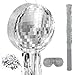 Atiloy 125 Inch Disco Party Pinata 80s 90s Disco Ball Pinata with Blindfold Stick Confetti for 80s 90s Discos Birthday Wedding Party Supplies Decor Discos Ball - Image 2