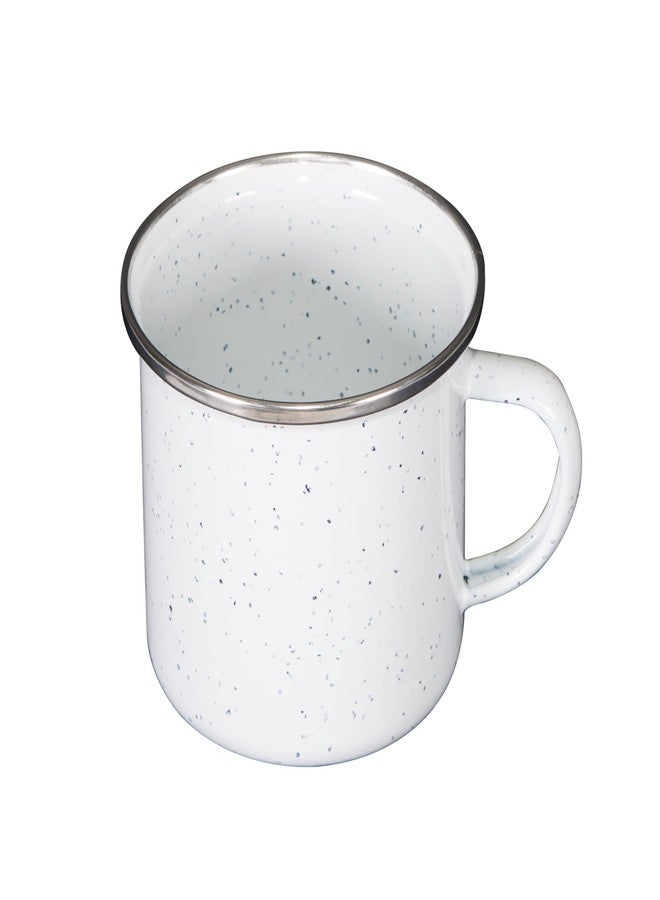 Stansport Enamel Camping Tableware Set-24 Pieces-White With Blue Specs - Image 4