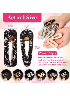 cridoz cridoz 12 Pcs Acrylic Resin Hair Barrettes Hair Clips for Women Hair Accessories  - Image 2