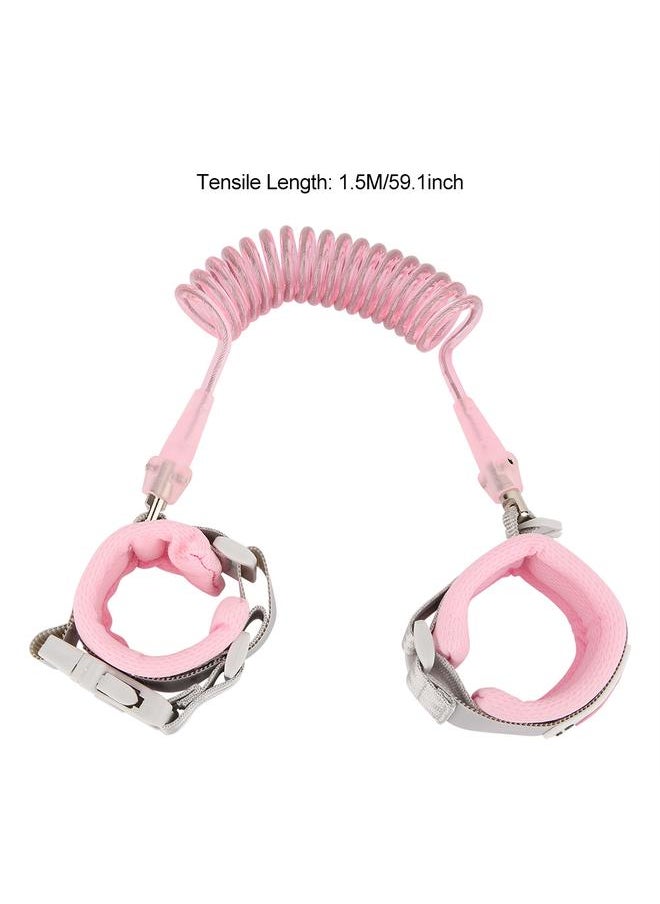 Thoraya MAMBABOBY 1.5M Baby Kids Anti Lost Wrist Leash with Safety Key Lock Toddler Harness (Pink)  - Image 5