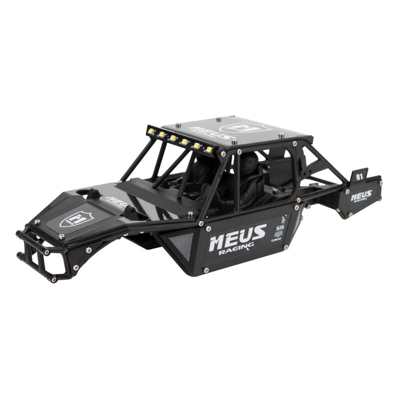 MEUS RACING Mantis24 Body with Roll Cage for Axial 1/24 SCX24 RC Crawler (Black) - Image 1