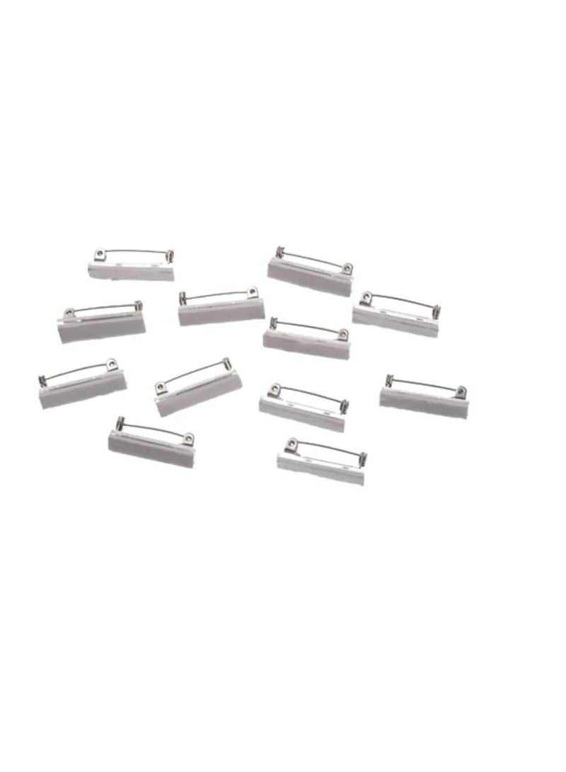 Bar Pins with Adhesive Backs Nickel 1 inch 12 pieces - Image 2