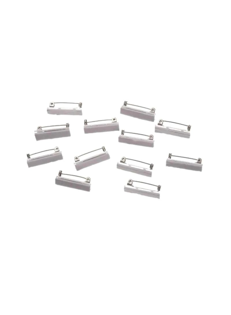 Bar Pins with Adhesive Backs Nickel 1 inch 12 pieces - Image 3