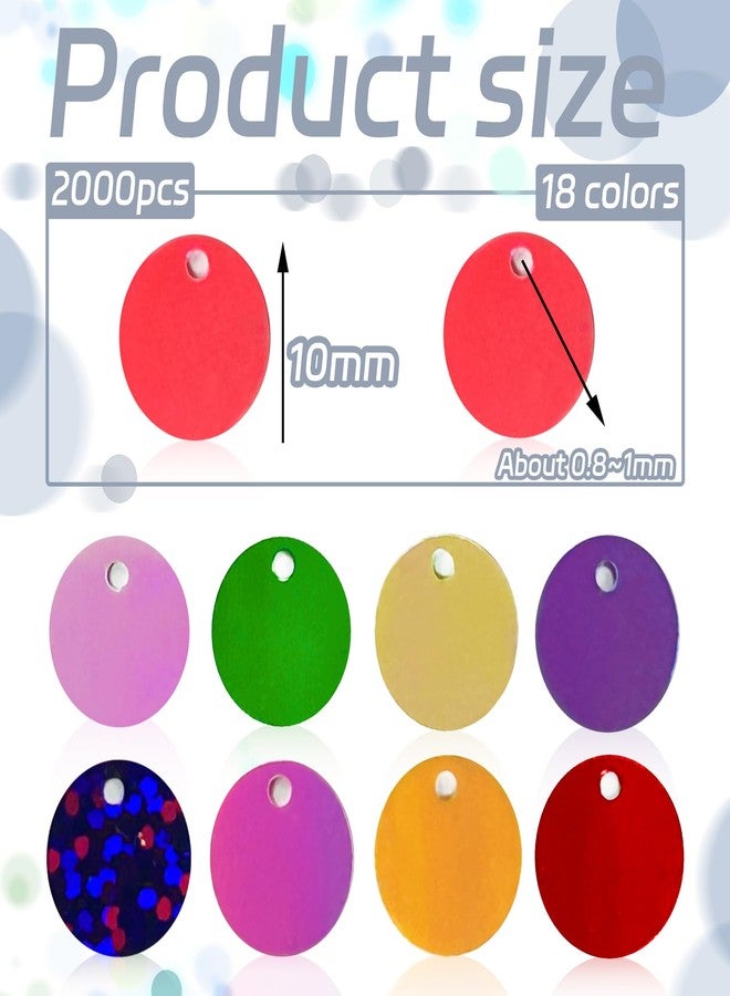 Giftmeet 2000 Pcs Flat Round Sequins for Crafts, 10 mm Large Sequins Loose Paillettes, Gold Craft Sequins Plastic Sequin for DIY, Sewing, Applique, Knitting, Jewelry Making, Embroidery - Image 2