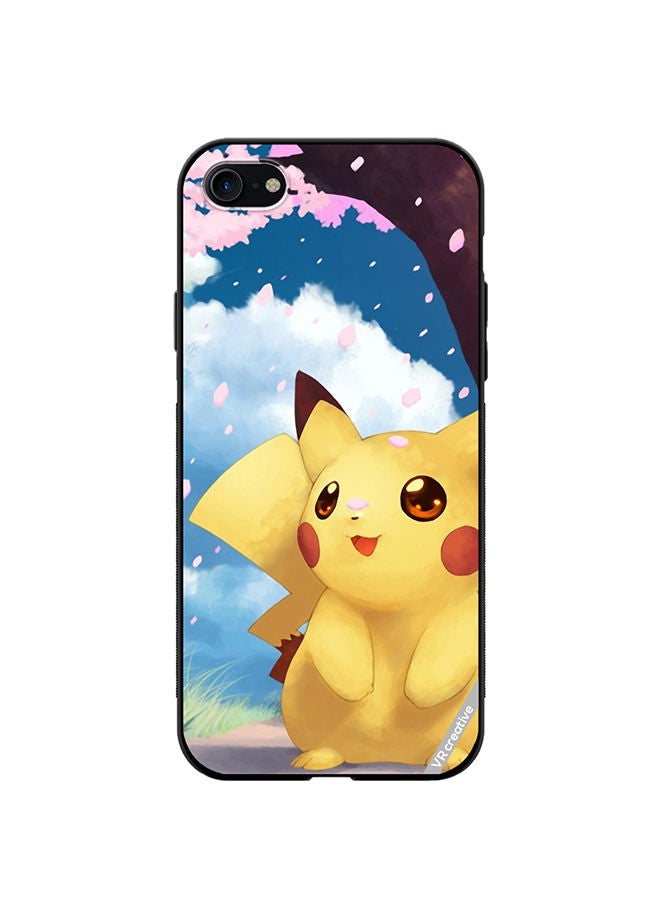VR CREATIVE Protective Case Cover For Apple iPhone SE (2022) Spring Pikachu Design Multicolour - Image 1