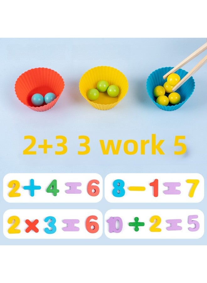 أدوات مونتيسوري للرياضيات، قطع الخرز، التعرف على أرقام الطفل، ألعاب تعليمية للمهارات الحركية الدقيقة لدى الأطفال الصغار - اللون: لعبة الخرز المطابقة الرقمية - Image 5