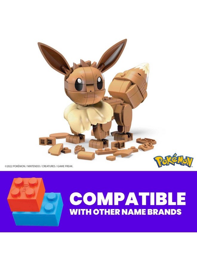 Mega Brands MEGA Pokémon Building Toys Set Build & Show Eevee with 215 Pieces, Articulated and Poseable, 4 Inches Tall, for Kids  - Image 4