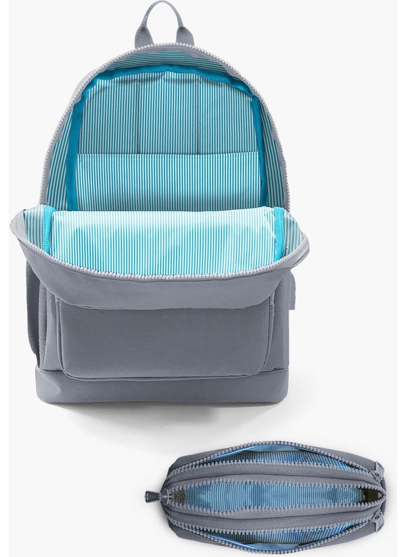 CORAL HIGH Kids Purple Blue Pink Heart Patterned USB 2-Piece School Bag Set SET0223840  - Image 3