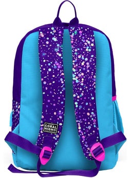 CORAL HIGH Kids Purple Blue Pink Heart Patterned USB 2-Piece School Bag Set SET0223840  - Image 4