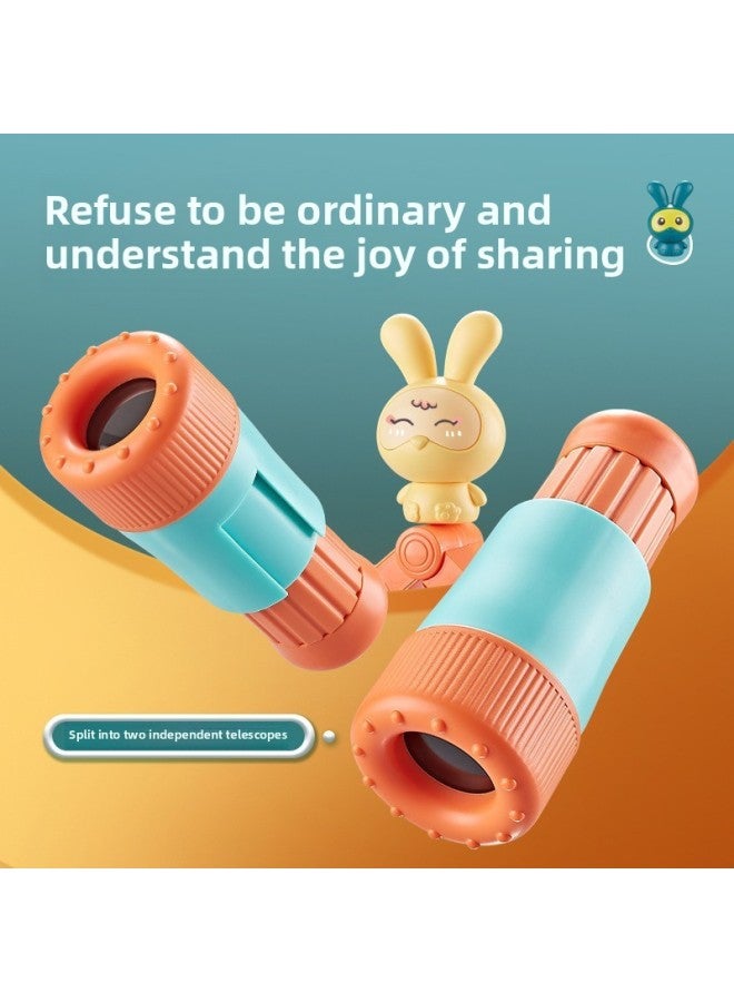 Outdoor Adventure Children's Telescope High-power Mirror Small Portable Binocular Separable Cartoon Whistle 61 Toy-Colors:Telescope-Red [Cartoon Whistle]]  - Image 3