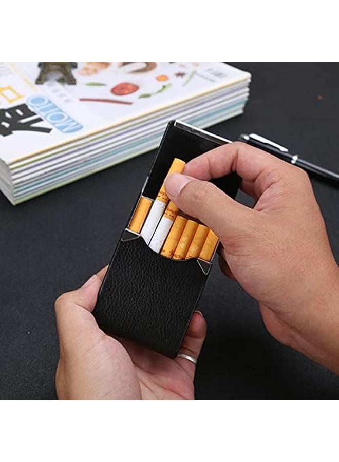 إي سي في في حافظة بطاقات العمل مصنوعة من جلد البولي يوريثان، حامل بطاقة الاسم مع مشبك مغناطيسي، منظم بطاقات العمل، محفظة بطاقات العمل للرجال والنساء باللون الأسود - Image 2