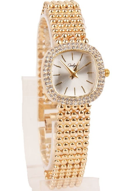 Onlyou Women’s Casual Watch, Silver Dial, Stainless Steel Material