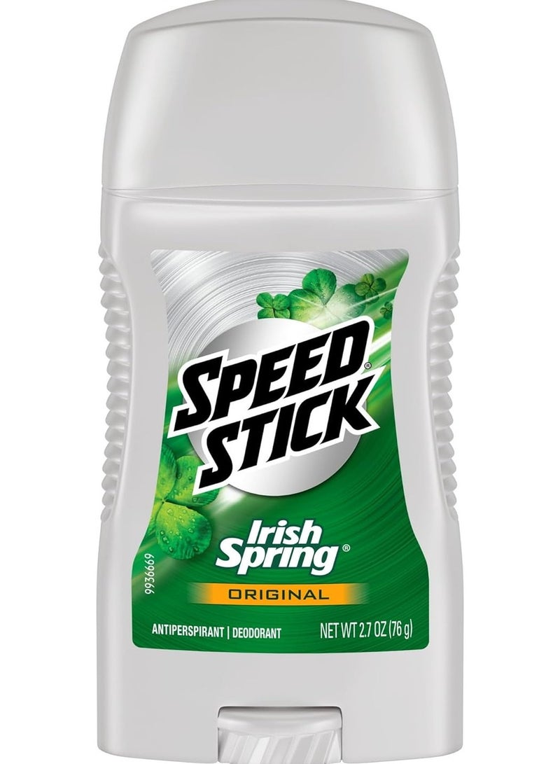 Speed Stick Original, Antiperspirant & Deodorant, Irish Spring, 2.7 oz - Image 1