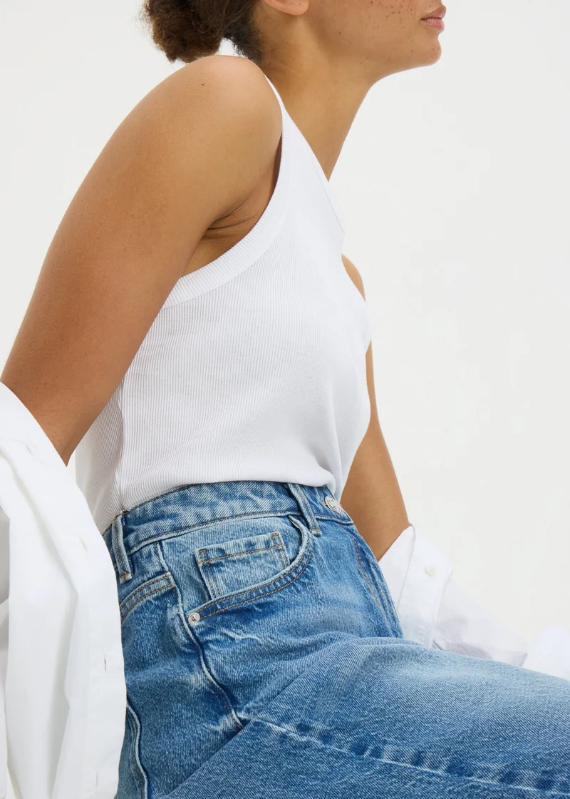 Matalan Light Wash Mom Jeans