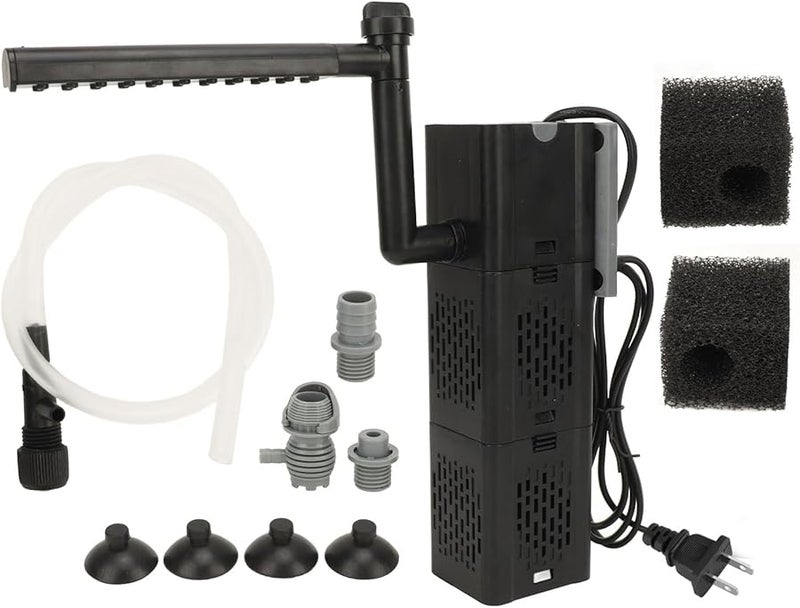 Pssopp Aquarium Internal Filter 3 Modes Adjustable Submersible Pump For 2 30 Gallon Fish Tank US Plug 110V - Image 1