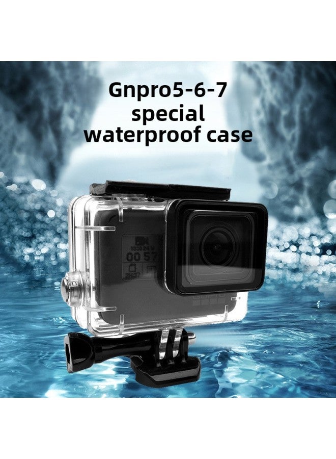Suitable For Gopro5/6/7 Waterproof Shell Anti-fall Protective Shell Professional Diving Underwater Shooting Filter Accessories-Color:Diving Red-2160  - Image 1
