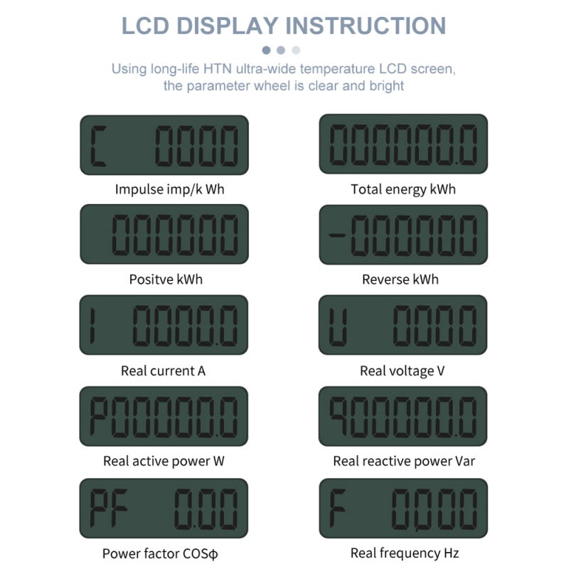 عداد كهرباء ذكي أحادي الطور واي فاي بشاشة عرض LCD تركيب على قضيب DIN مقاس 35 ملم تحكم عن بعد عبر تطبيق Tuya للهواتف الذكية متوافق مع المساعد الصوتي من جوجل - Image 3