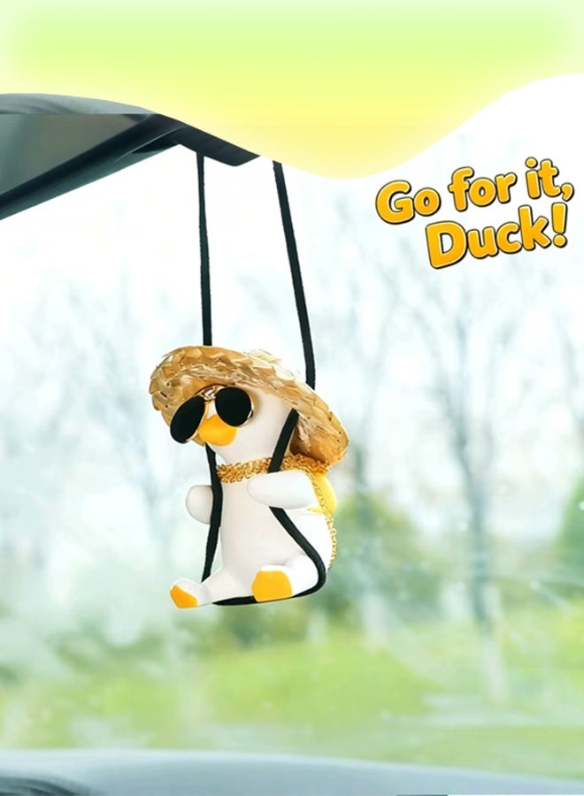 2-Pcs Duck Cute Car Decoration Cool Car Accessories Fragrance Plaster Hanging Ornament - Image 2
