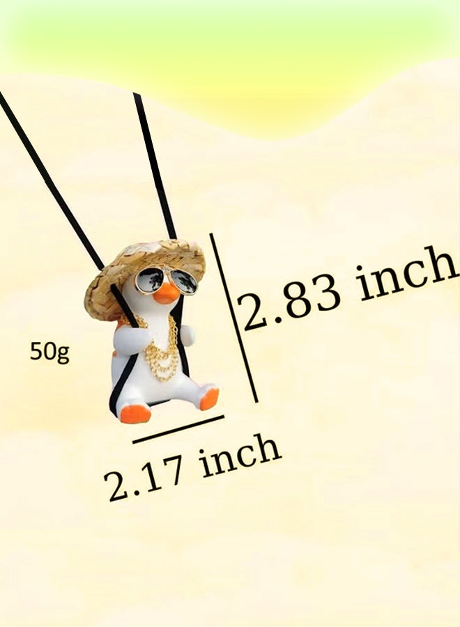 2-Pcs Duck Cute Car Decoration Cool Car Accessories Fragrance Plaster Hanging Ornament - Image 3