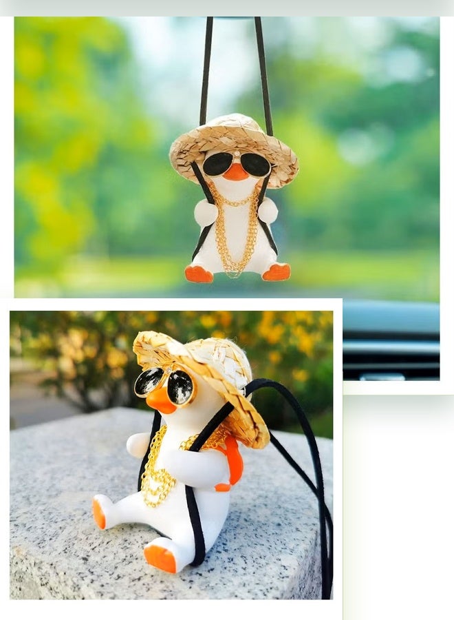 2-Pcs Duck Cute Car Decoration Cool Car Accessories Fragrance Plaster Hanging Ornament - Image 5