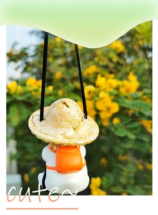 2-Pcs Duck Cute Car Decoration Cool Car Accessories Fragrance Plaster Hanging Ornament - Image 4