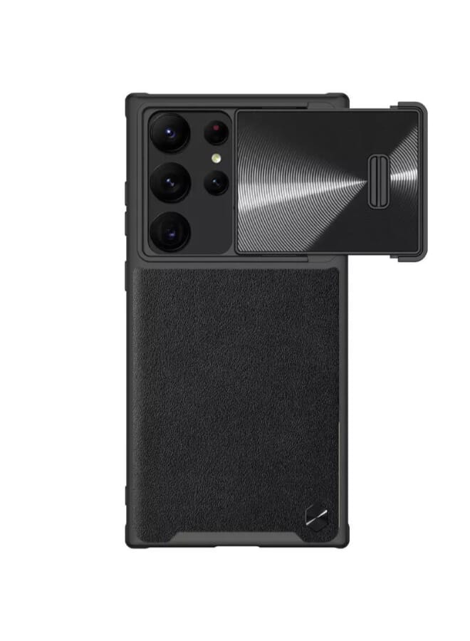 Nillkin CamShield S Leather Cover With Camera Lens Slide Protect For Samsung Galaxy S23 - Black - Image 1