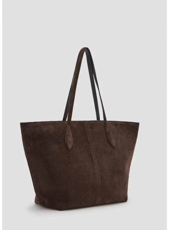 Mango Suede shopper bag