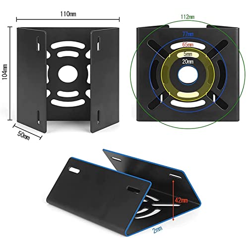 JiFangYuan Universal Vertical Pole Mount Adapter Bracket for CCTV Security Camera PTZ Dome Vertical Pole Mounting Bracket Black with 4 Loops - Image 3